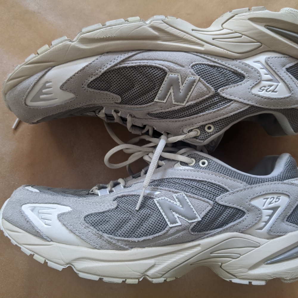 New Balance Gray and White Sneakers